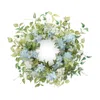 Houzbling Hydrangea And Ivy Wreath 21.5"d Polyester