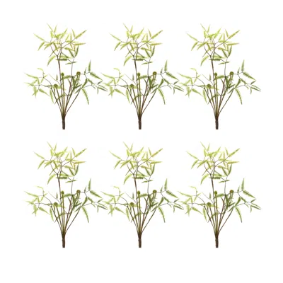 Houzbling Mini Fern Bush (set Of 6) 19"h Plastic