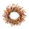 Houzbling Mixed Fall Foliage Wreath 21"d Polyester