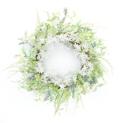 Houzbling Mixed Wreath 21.5"d Eva/fabric/plastic
