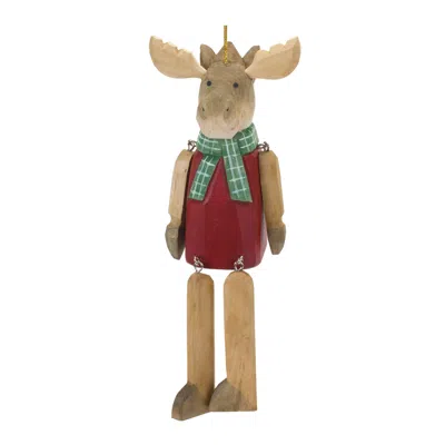 Houzbling Moose Ornament (set Of 6) 9"h Wood