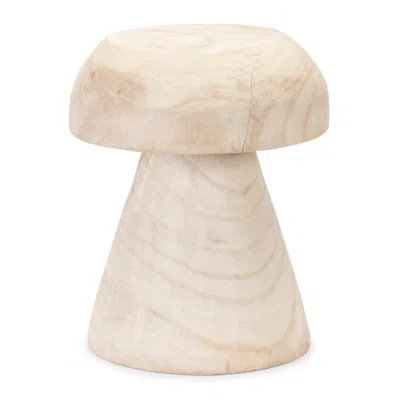 Houzbling Mushroom 12.5"h Wood In Brown