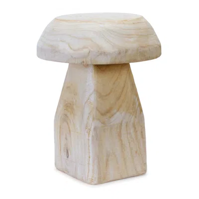 Houzbling Mushroom 15.5"h Wood In Blue
