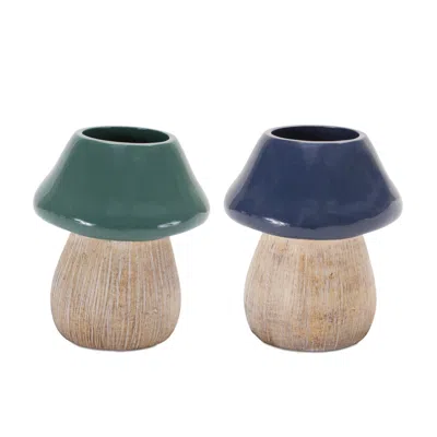 Houzbling Mushroom Planter (set Of 2) 5.5"h Resin In Multi