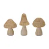 Houzbling Mushroom (set Of 3) 6"h, 6.75"h, 8.25"h Resin