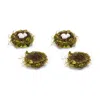Houzbling Nest And Nest With Eggs (set Of 4) 7"d X 3.5"h Natural/foam
