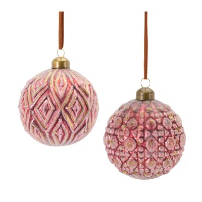 Houzbling Ornament (set Of 12) 3"d Glass