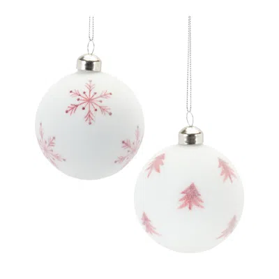 Houzbling Ornament (set Of 12) 3"d Glass