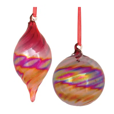 Houzbling Ornament (set Of 12) 4.25"h, 6"h Glass