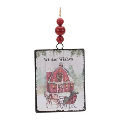 Houzbling Ornament (set Of 12) 6.25"h Metal In Multi
