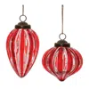 Houzbling Ornament (set Of 6) 3.75"h, 5"h Glass