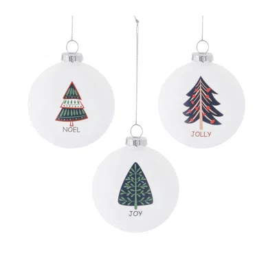 Houzbling Ornament (set Of 6) 3"d Glass