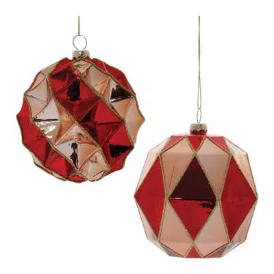 Houzbling Ornament (set Of 6) 4.5"h, 5"h Glass