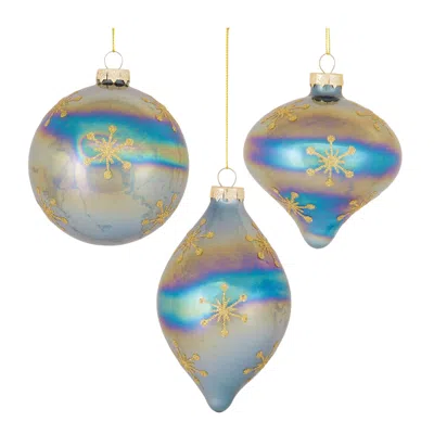 Houzbling Ornament (set Of 6) 4".75"h, 4.75"h, 6"h Glass