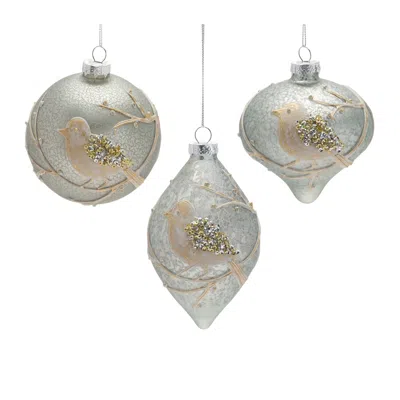 Houzbling Ornament (set Of 6) 4.75"h, 4.75"h, 6"h Glass