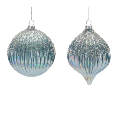 Houzbling Ornament (set Of 6) 4.75"h, 5.5"h Glass