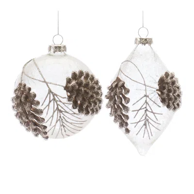 Houzbling Ornament (set Of 6) 4.75"h, 5.75"h Glass