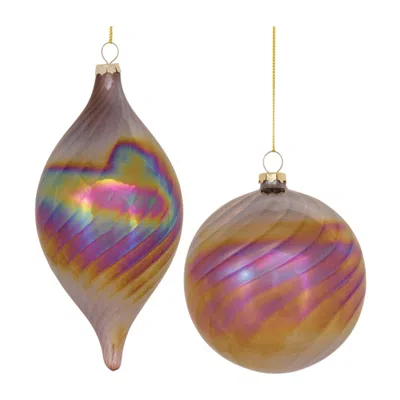 Houzbling Ornament (set Of 6) 4.75"h, 7"h Glass