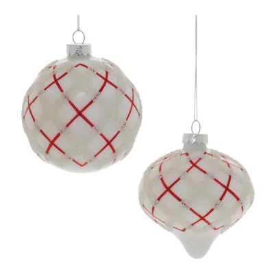 Houzbling Ornament (set Of 6) 4"d, 4.75"h Glass