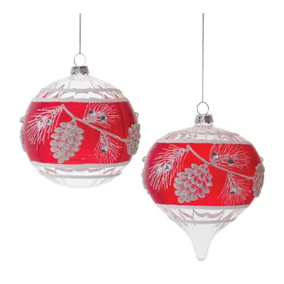 Houzbling Ornament (set Of 6) 4"d, 5"h Glass
