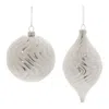 Houzbling Ornament (set Of 6) 4"d, 6"h Glass