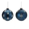 Houzbling Ornament (set Of 6) 4"d Glass