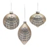 Houzbling Ornament (set Of 6) 4"h, 4"h, 6.25"h Glass