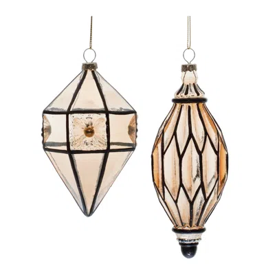 Houzbling Ornament (set Of 6) 5.5"h, 7"h Glass
