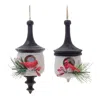 Houzbling Ornament W/cardinal (set Of 6) 4.75"h, 5.5"h Wood