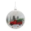 Houzbling Ornament W/truck (set Of 6) 5"h Glass