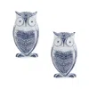 Houzbling Owl (set Of 2) 7"h Resin