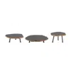 Houzbling Pedestal (set Of 3) 2.25"h, 3.25"h, 5.75"h Wood/iron