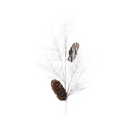 Houzbling Pine And Cone Spray (set Of 6) 33"h Plastic/cone