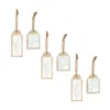 Houzbling Pine Branch Tag (set Of 6) 3.35"l X 5.25"h, 2.75"l X 6.75"h Resin
