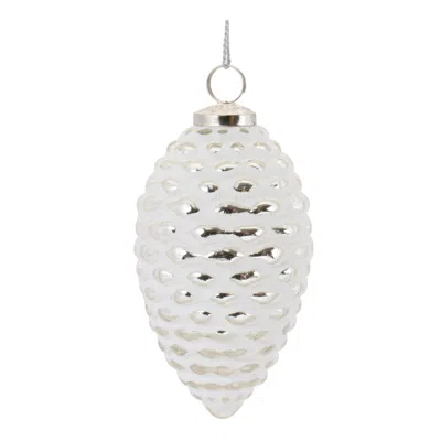 Houzbling Pine Cone Ornament (set Of 4) 6.25"h Glass