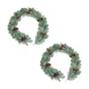 Houzbling Pine Garland (set Of 2) 5'l Plastic