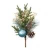 Houzbling Pine Spray W/ornament (set Of 2) 18.5"h Plastic