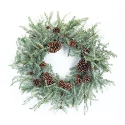 Houzbling Lavender Wreath 24"d Plastic In Black
