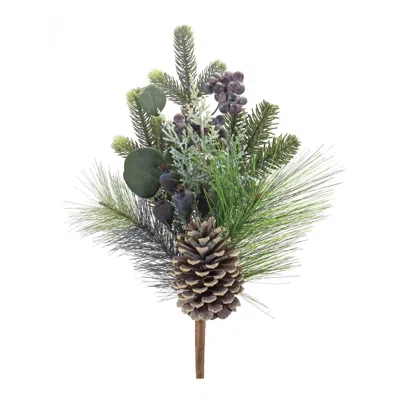 Houzbling Pine/berry/eucalyptus Pick (set Of 2) 18"h Polyester/pvc