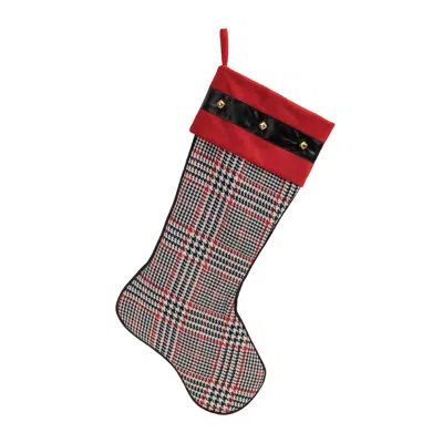 Houzbling Plaid Stocking (set Of 3) 23"h Cotton In Multi