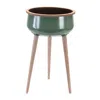 Houzbling Planter 14"d X 24"h Metal/wood