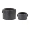 Houzbling Planter (set Of 2) 10.5"d X 6"h, 14.5"d X 10"h Metal
