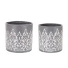 Houzbling Planter (set Of 2) 6.75"d X 6.75"h, 7.5"d X 7.5"h Iron