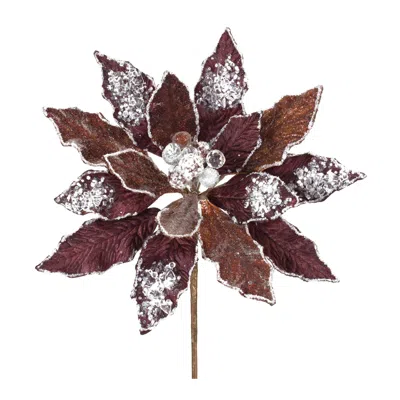 Houzbling Poinsettia Stem (set Of 2) 27"h Polyester
