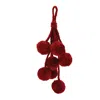 Houzbling Pom Pom Ornament Drop (set Of 4) 14.5"h Polyester