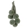 Houzbling Pom Pom Ornament Drop (set Of 4) 14.5"h Polyester