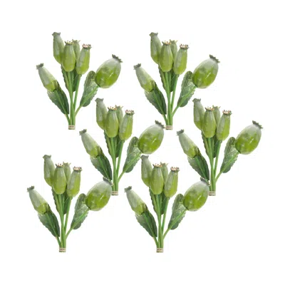 Houzbling Poppy Pod Bundle (set Of 6) 9.5"h Foam/plastic