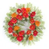 Houzbling Poppy Wreath 18.5"d Polyester