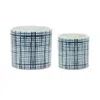 HOUZBLING POT (SET OF 2) 4"D X 4"H, 5.5"D X 5.75"H DOLOMITE