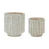 Houzbling Pot (set Of 2) 5"d X 5.25"h, 6"d X 6.5"h Terra Cotta
